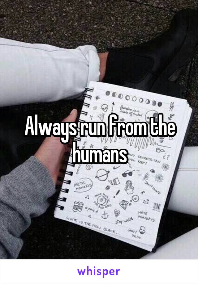 Always run from the humans