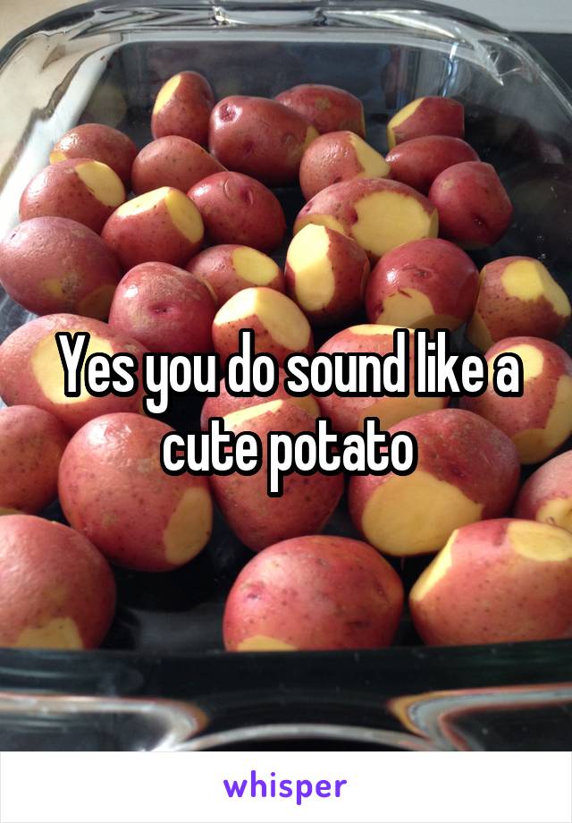 Yes you do sound like a cute potato