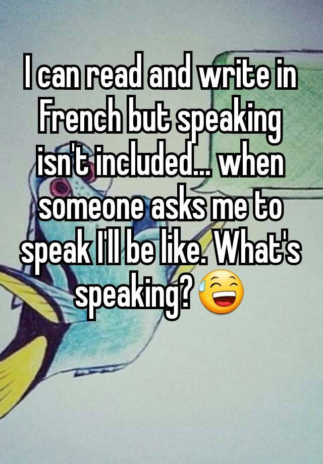 What Is Write In French Language