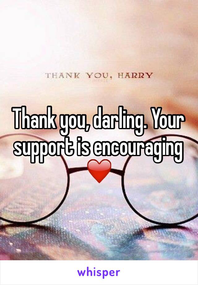 Thank you, darling. Your support is encouraging ❤️