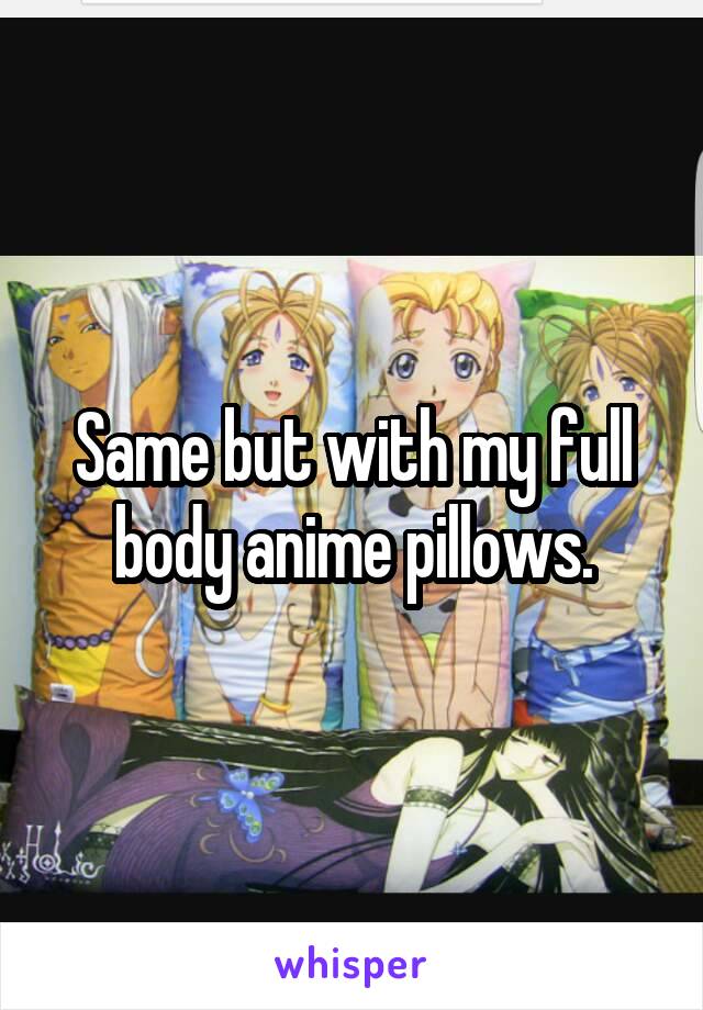 Same but with my full body anime pillows.