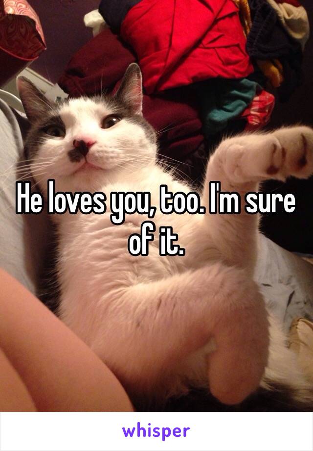 He loves you, too. I'm sure of it. 