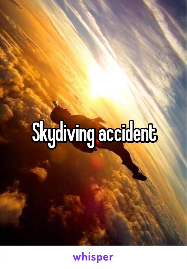 Skydiving accident
