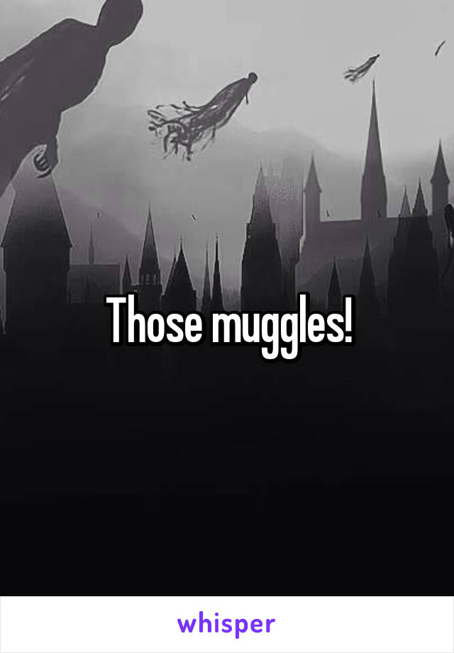 Those muggles!