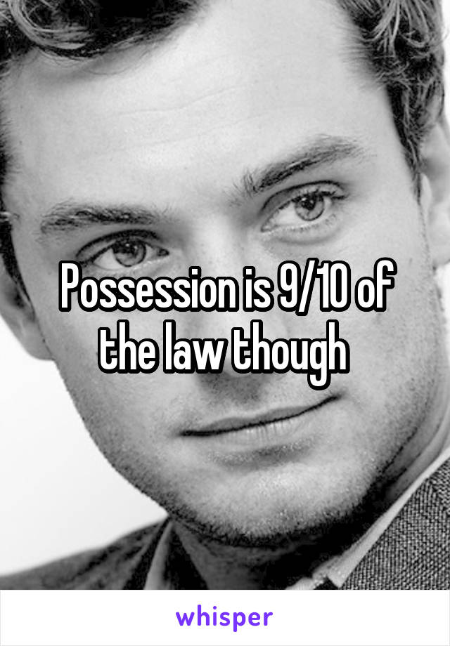 possession-is-9-10-of-the-law-though