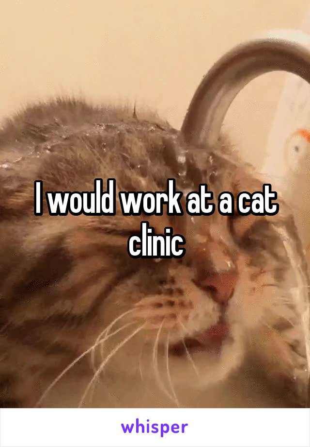 I would work at a cat clinic