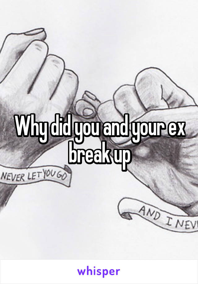 Why did you and your ex break up