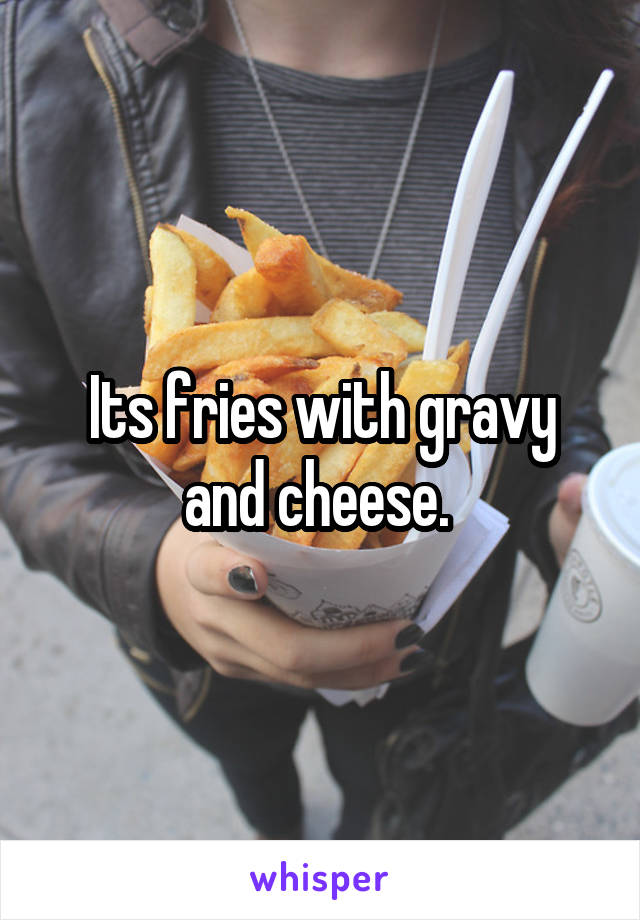 Its fries with gravy and cheese. 