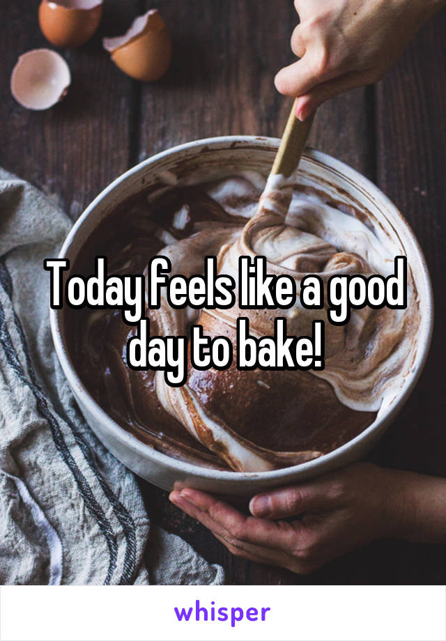 Today feels like a good day to bake!