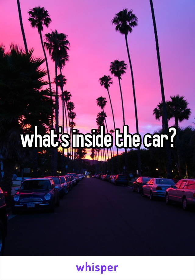 what's inside the car?