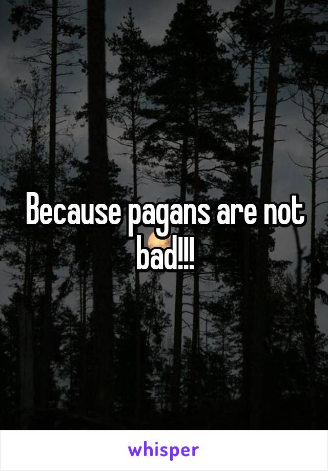 Because pagans are not bad!!!