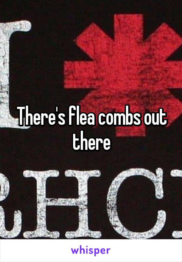 There's flea combs out there