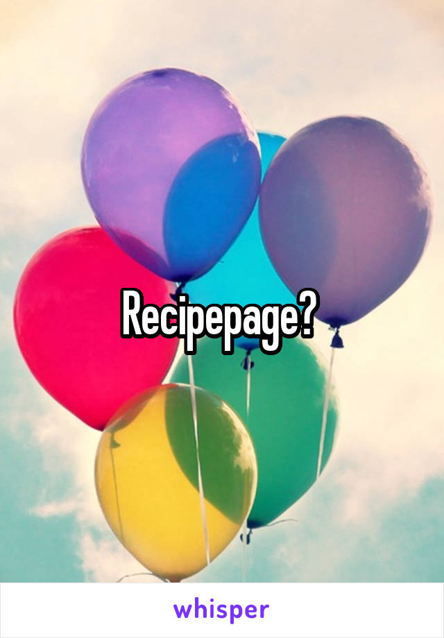 Recipepage? 