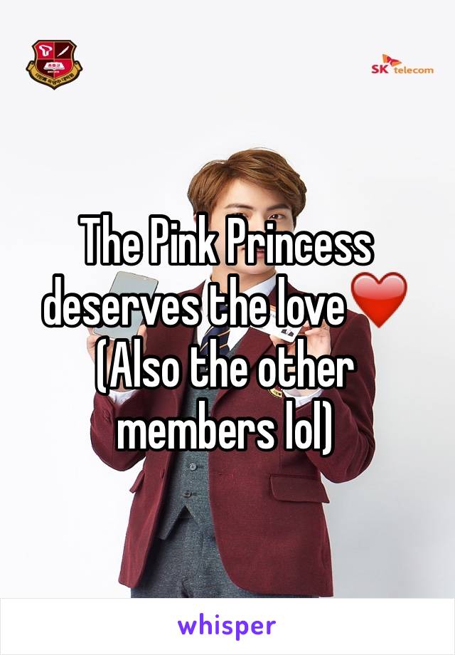 The Pink Princess deserves the love❤️ (Also the other members lol)