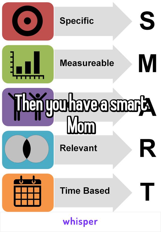 Then you have a smart Mom