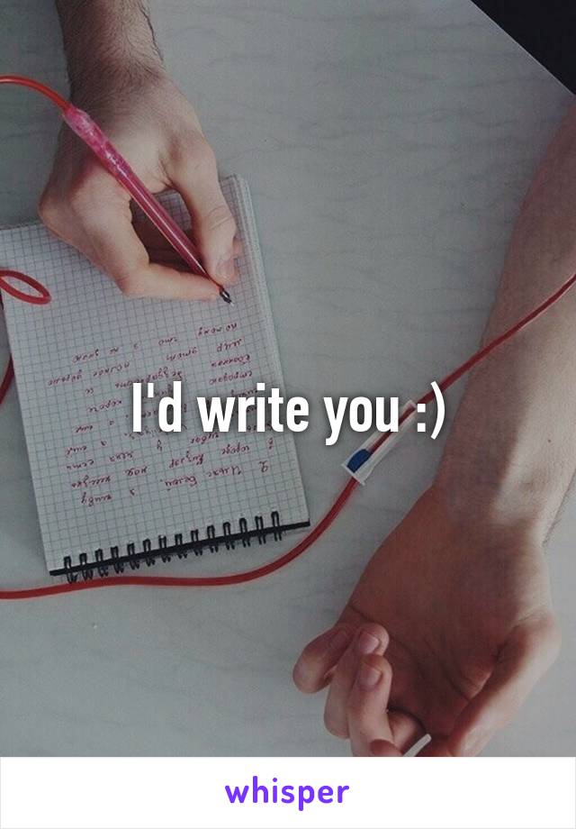 I'd write you :)
