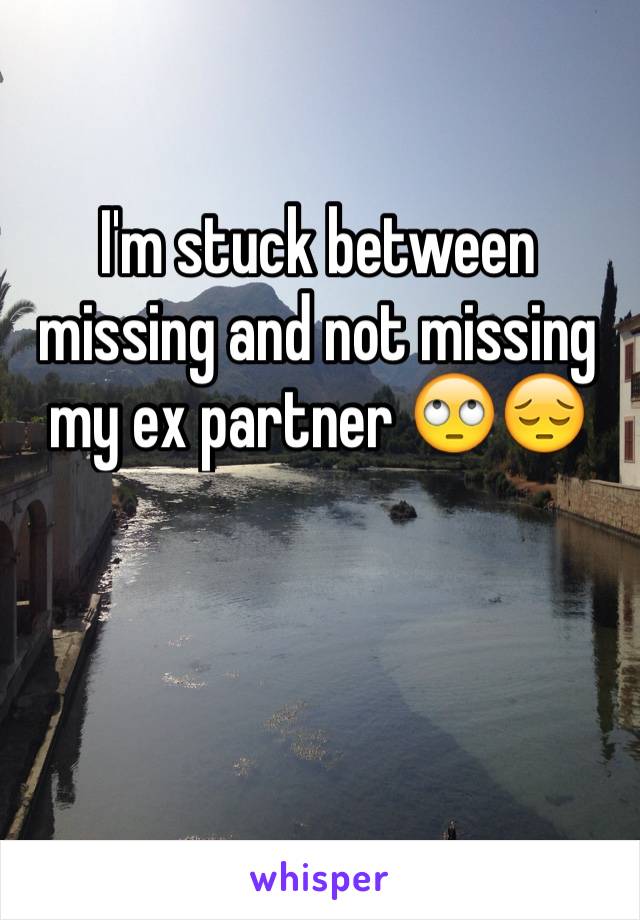 I'm stuck between missing and not missing my ex partner 🙄😔