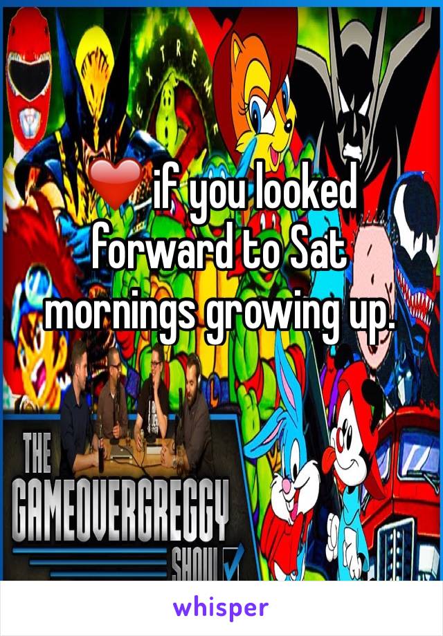 ❤️ if you looked forward to Sat mornings growing up. 
