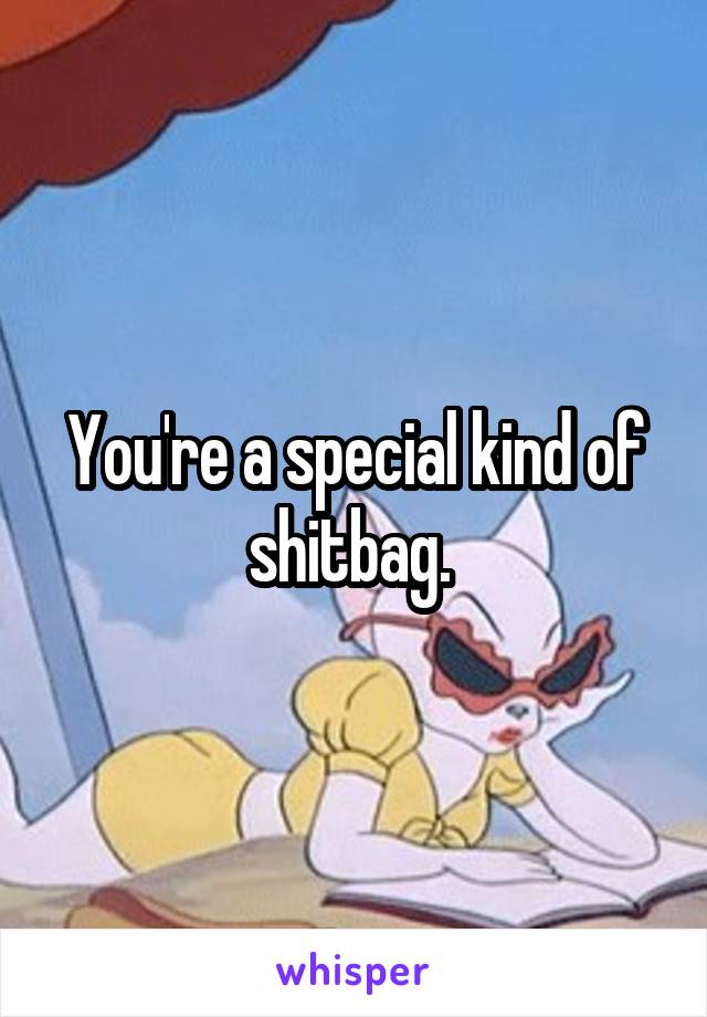 You're a special kind of shitbag. 