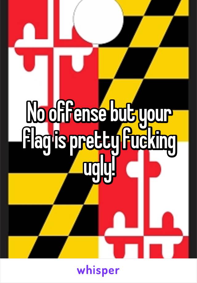 No offense but your flag is pretty fucking ugly!