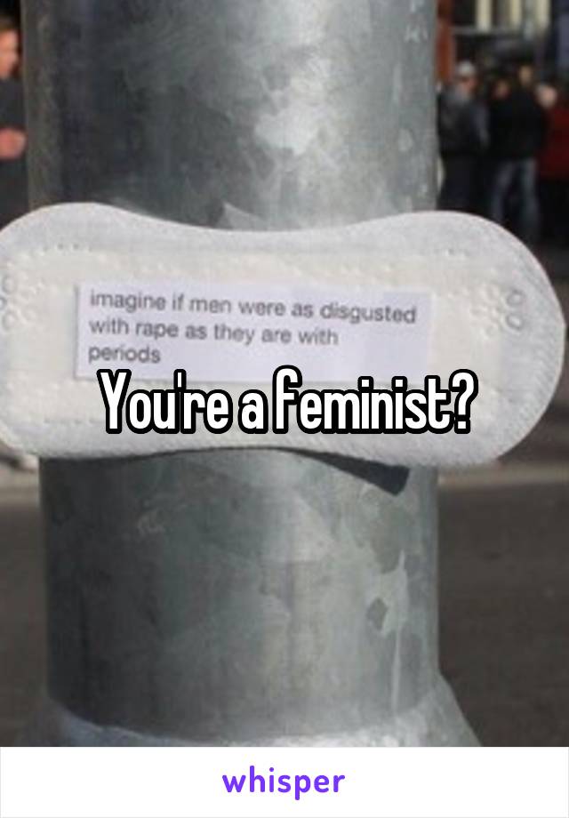 You're a feminist?
