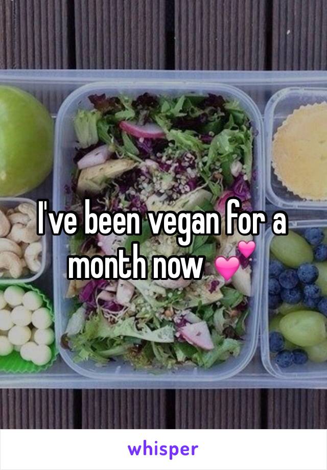 I've been vegan for a month now 💕