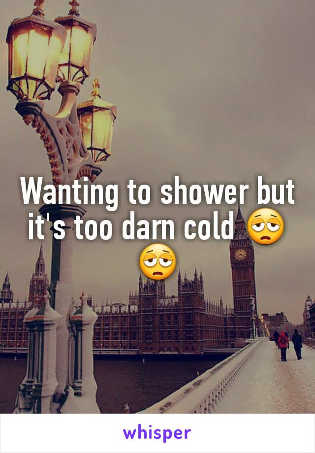Wanting to shower but it's too darn cold 😩😩