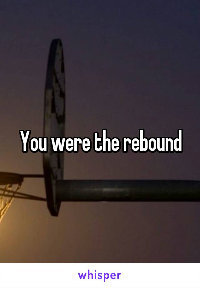 You were the rebound