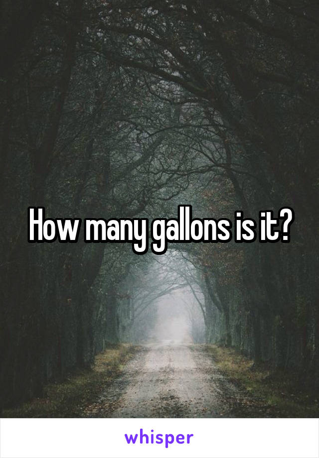 How many gallons is it?