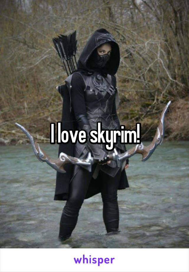 I love skyrim!
