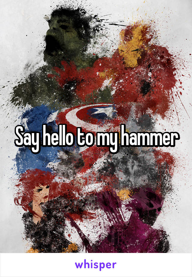 Say hello to my hammer