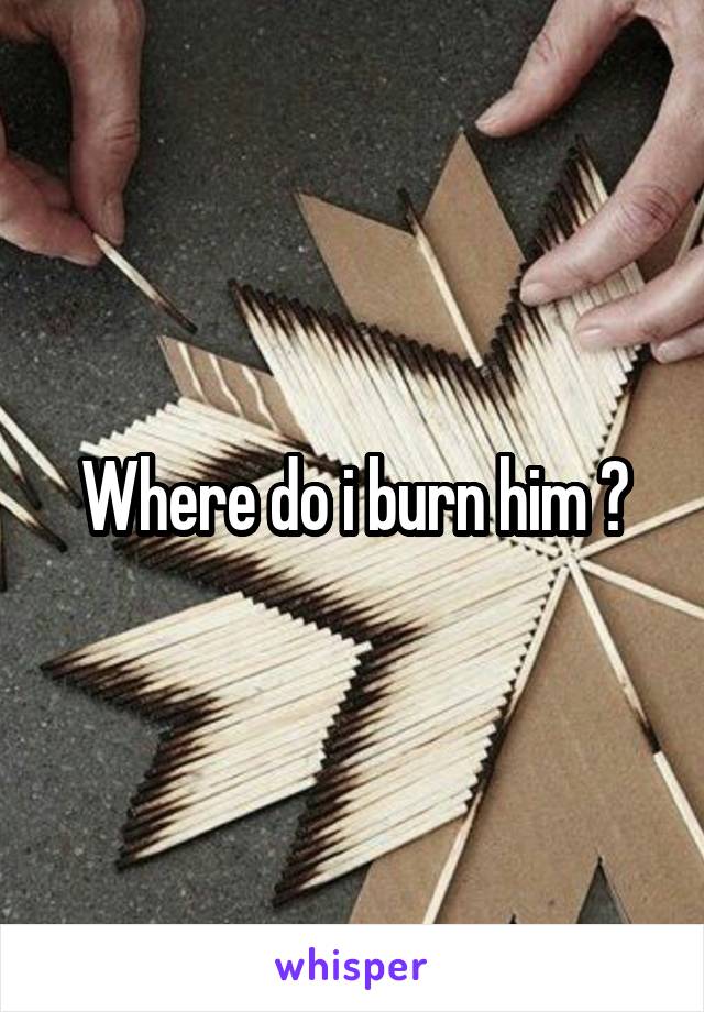 Where do i burn him ?
