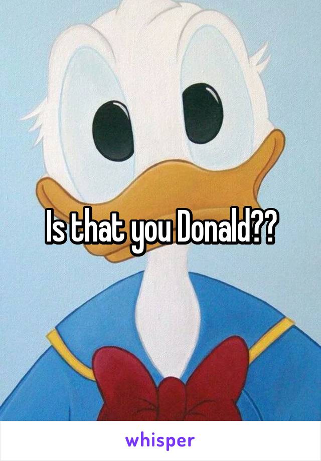Is that you Donald??
