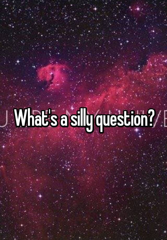 what-s-a-silly-question