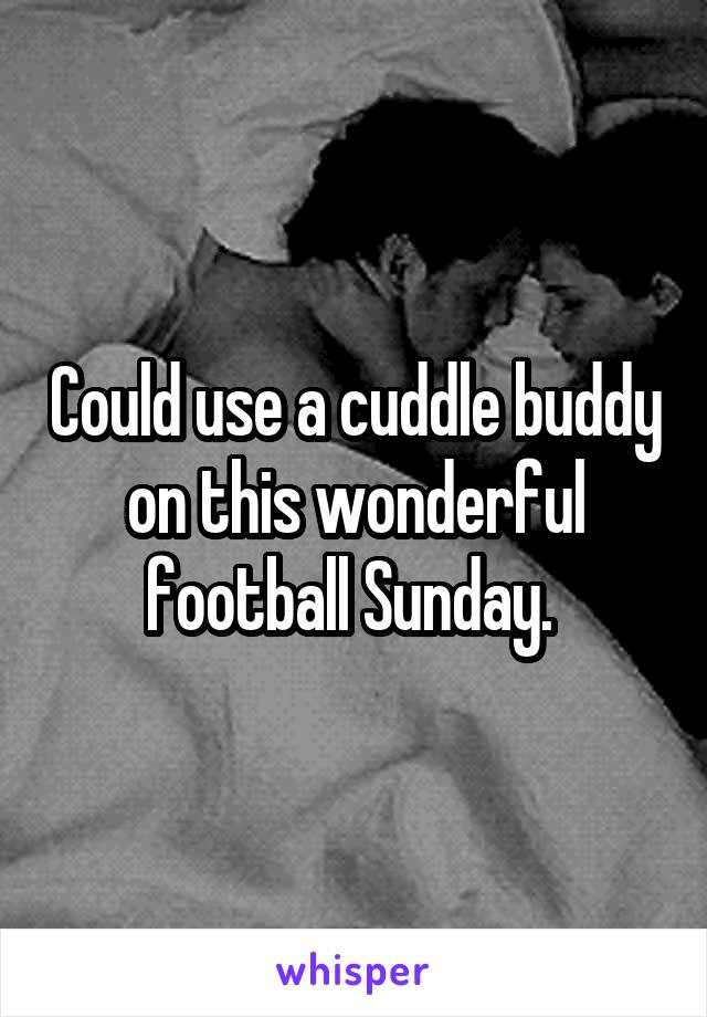 Could use a cuddle buddy on this wonderful football Sunday. 