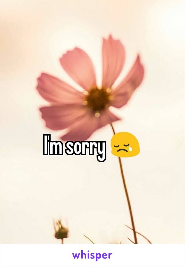 I'm sorry 😢