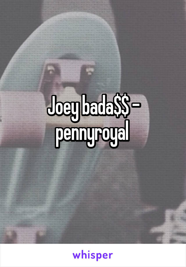Joey bada$$ - pennyroyal 
