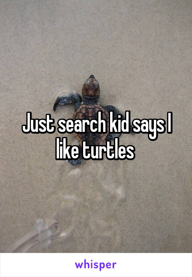 Just search kid says I like turtles 