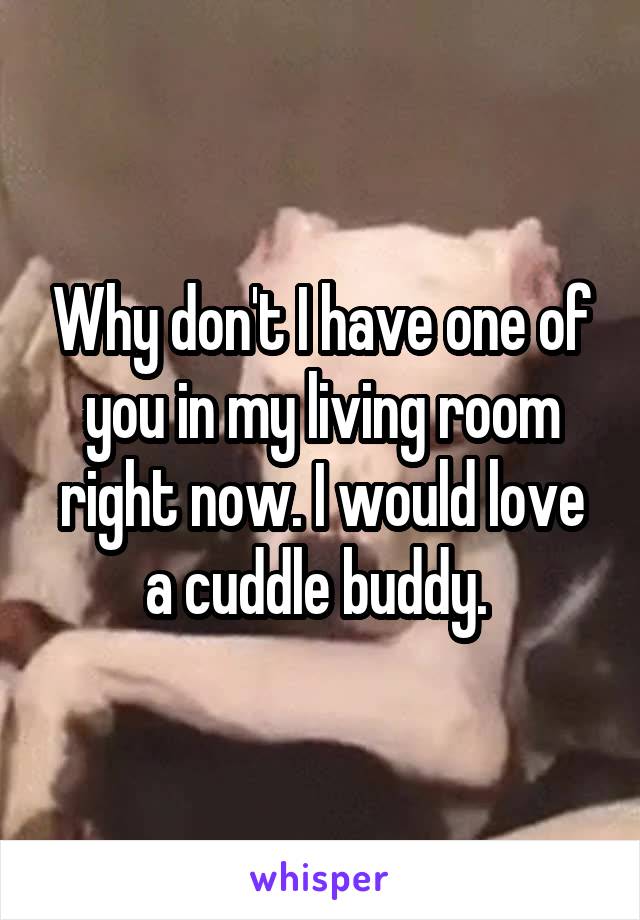 Why don't I have one of you in my living room right now. I would love a cuddle buddy. 