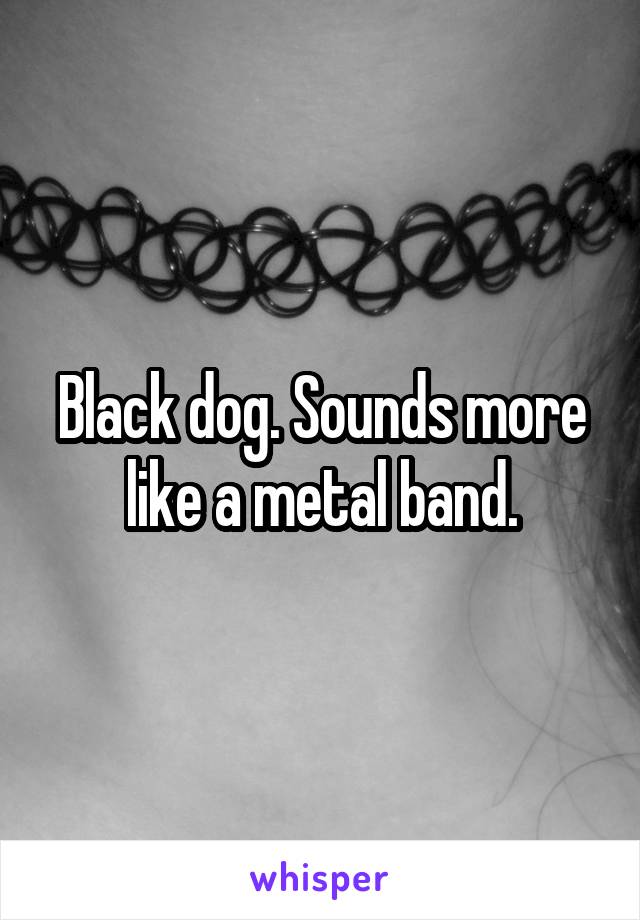 Black dog. Sounds more like a metal band.