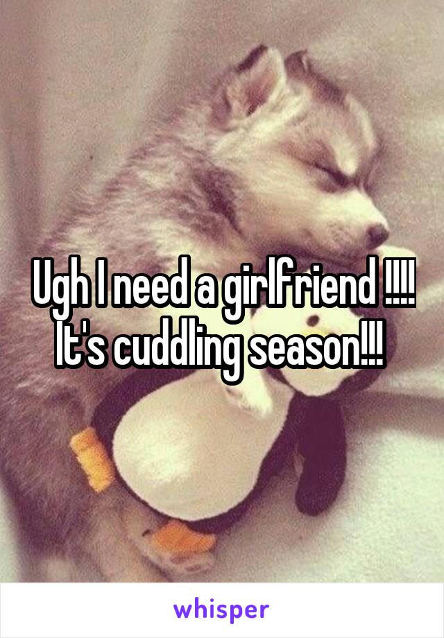 Ugh I need a girlfriend !!!! It's cuddling season!!! 