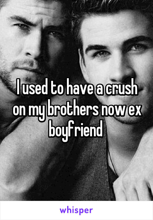 I used to have a crush on my brothers now ex boyfriend 
