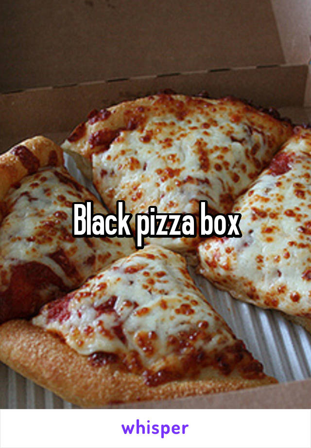 Black pizza box