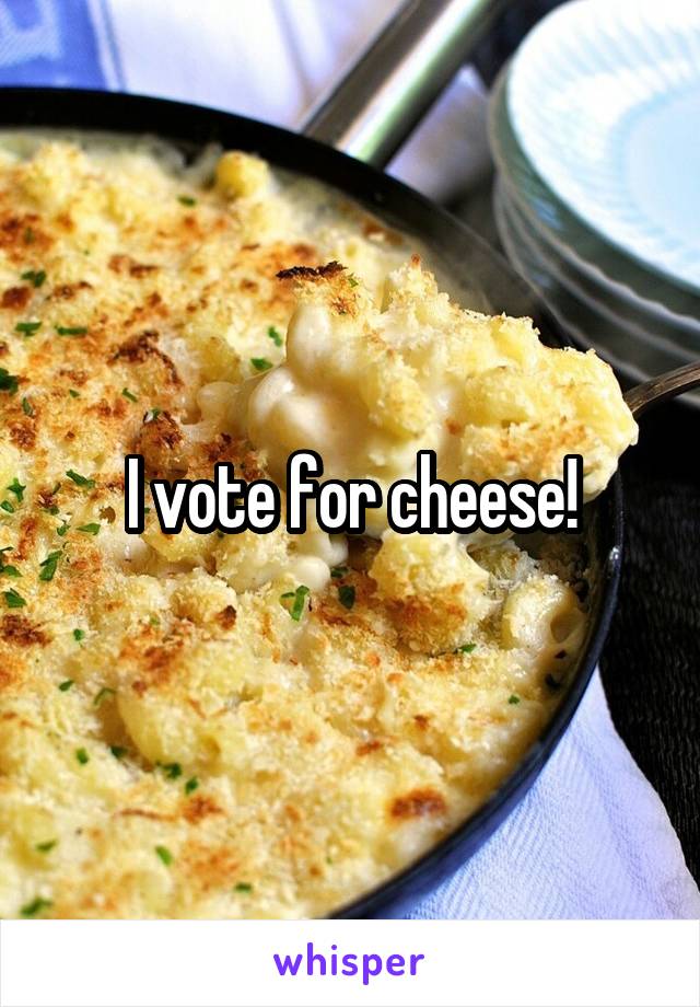 I vote for cheese!