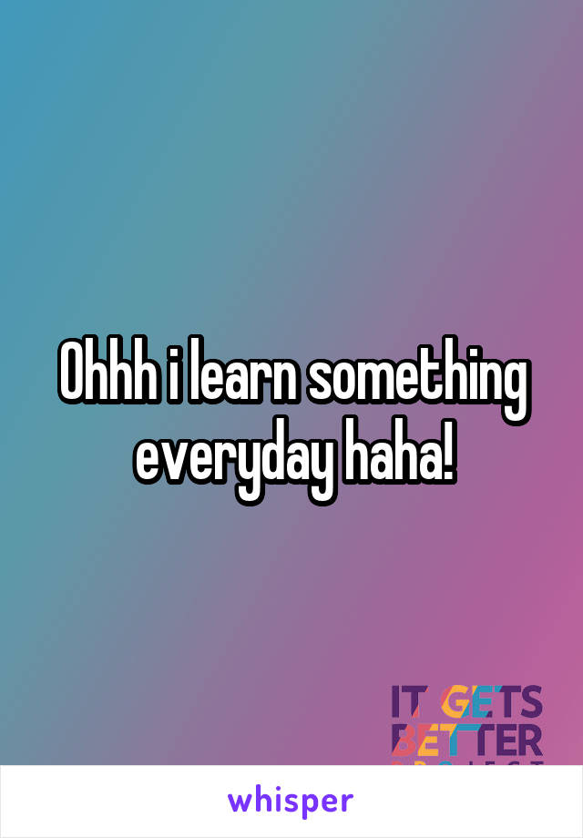 Ohhh i learn something everyday haha!