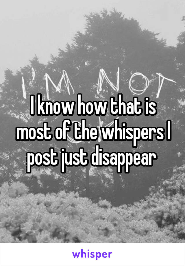 I know how that is most of the whispers I post just disappear 