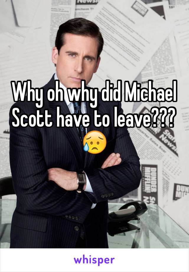 Why oh why did Michael Scott have to leave??? 😥