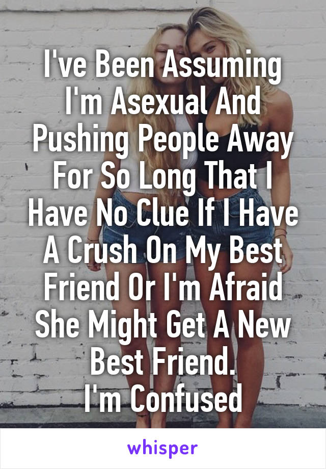 I've Been Assuming I'm Asexual And Pushing People Away For So Long That I Have No Clue If I Have A Crush On My Best Friend Or I'm Afraid She Might Get A New Best Friend.
I'm Confused
