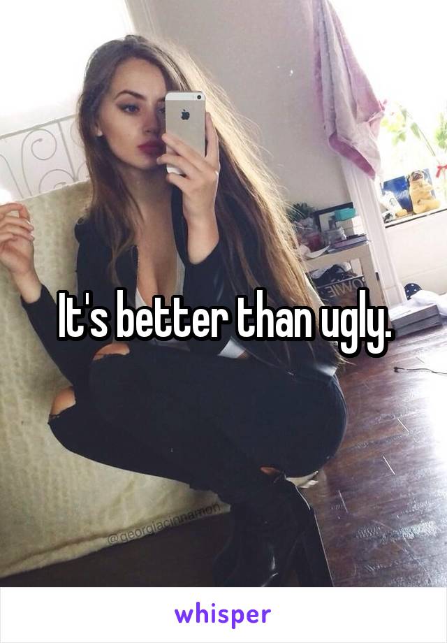It's better than ugly.
