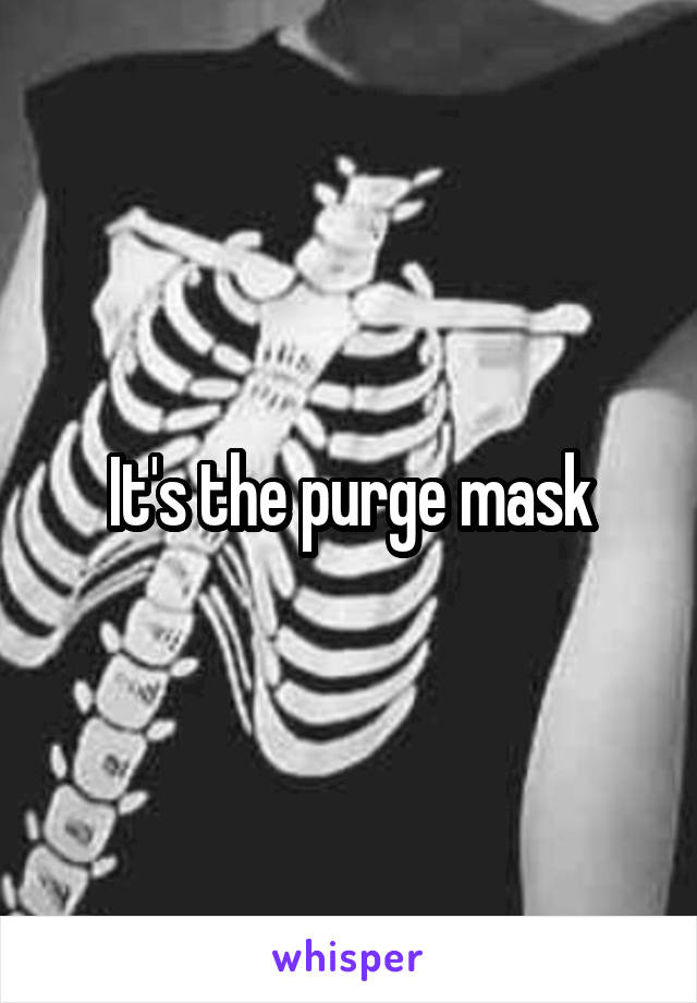 It's the purge mask